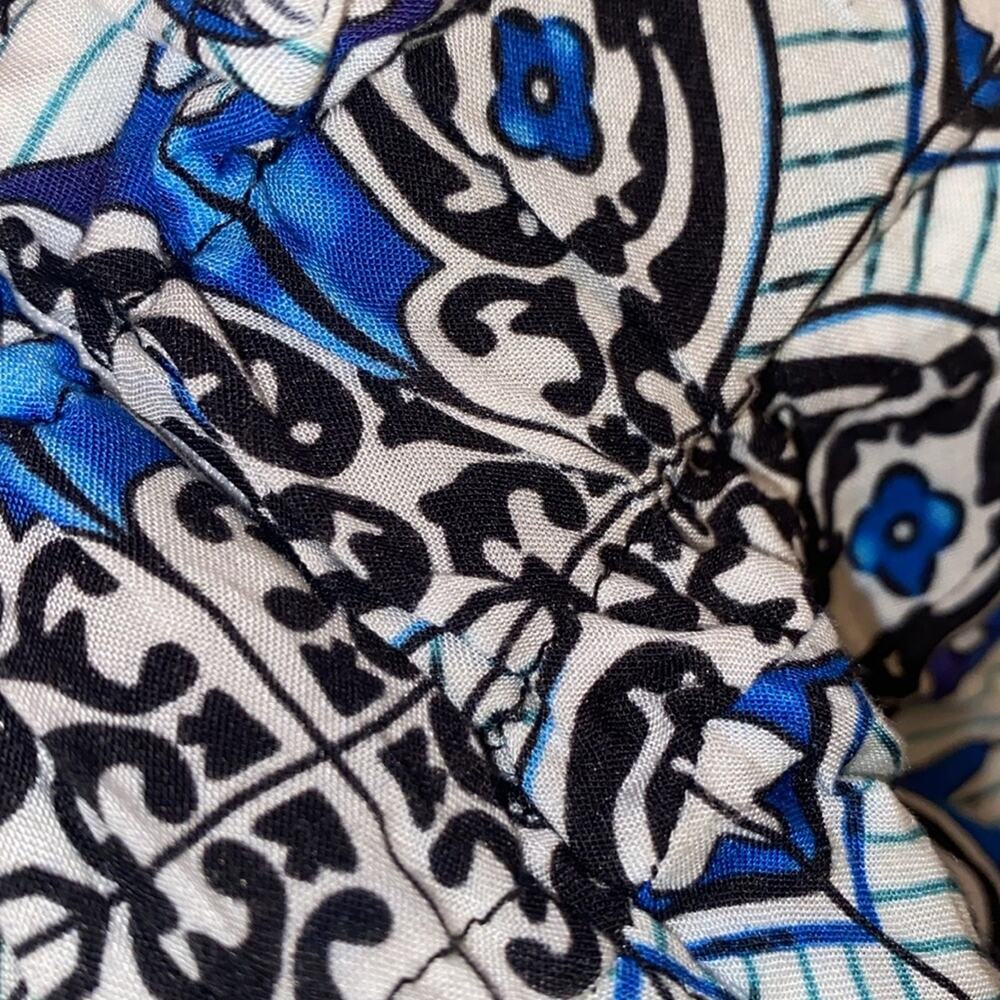 JL LEFON Pant printed ribbed blue print - Picture 9 of 14